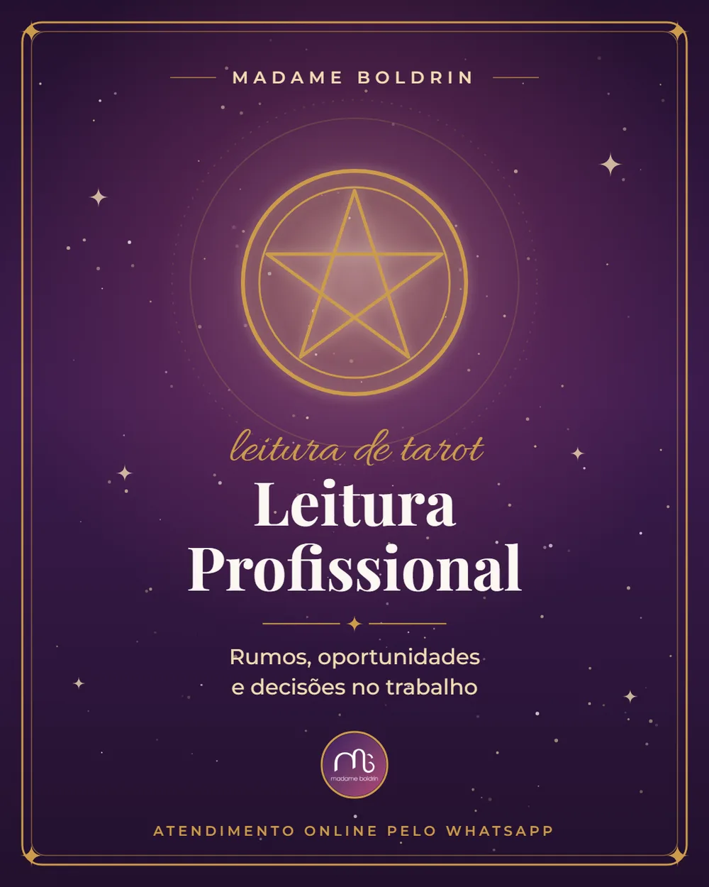 Banner da Leitura Profissional: pentáculo dourado, o naipe de Ouros